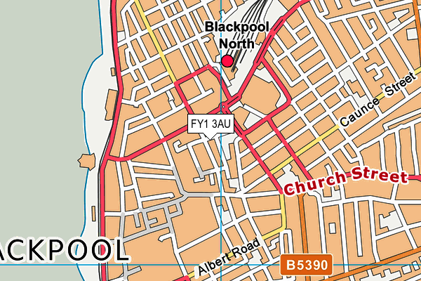 FY1 3AU map - OS VectorMap District (Ordnance Survey)