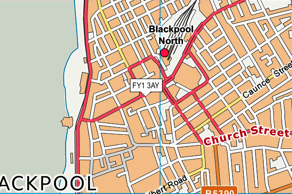 FY1 3AY map - OS VectorMap District (Ordnance Survey)