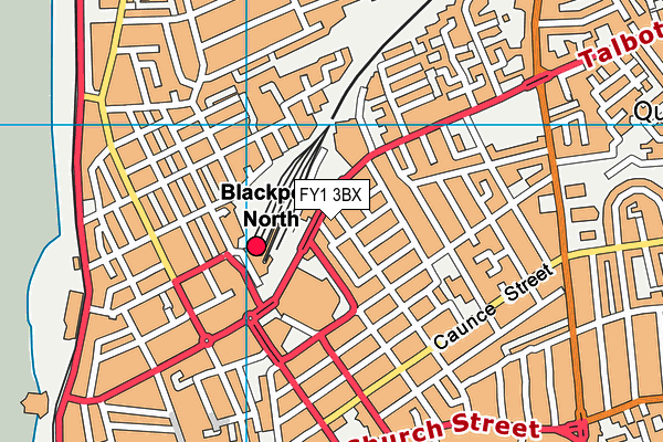 FY1 3BX map - OS VectorMap District (Ordnance Survey)