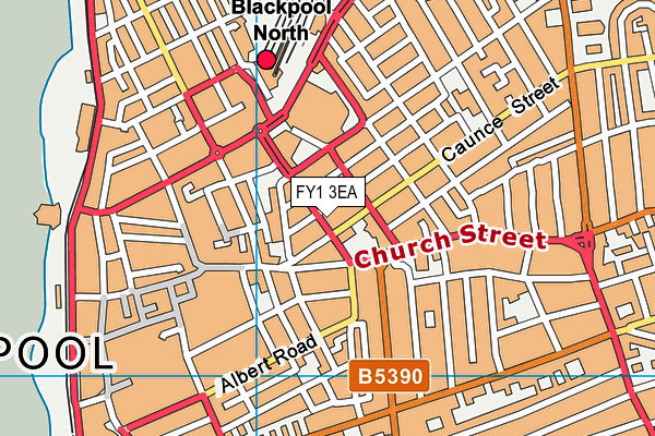 FY1 3EA map - OS VectorMap District (Ordnance Survey)