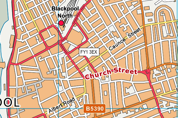 FY1 3EX map - OS VectorMap District (Ordnance Survey)