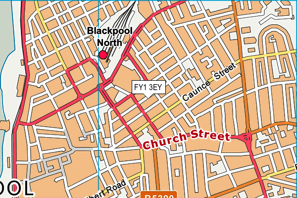 FY1 3EY map - OS VectorMap District (Ordnance Survey)