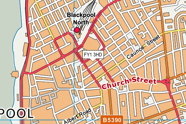 FY1 3HD map - OS VectorMap District (Ordnance Survey)