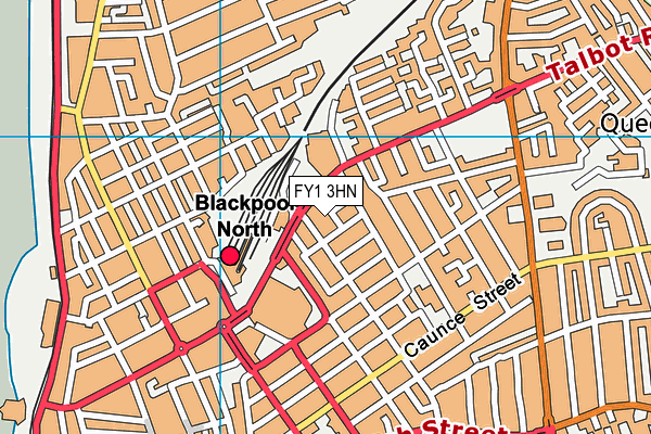 FY1 3HN map - OS VectorMap District (Ordnance Survey)