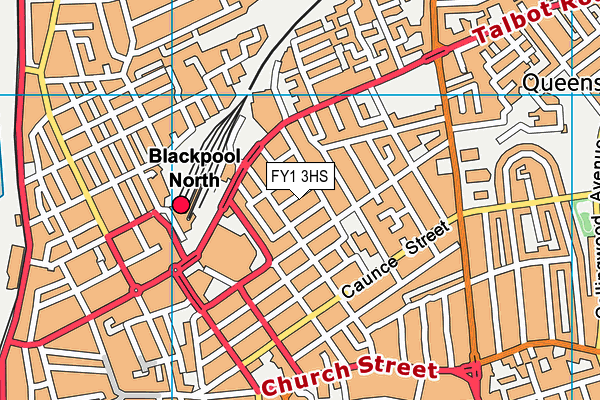 FY1 3HS map - OS VectorMap District (Ordnance Survey)