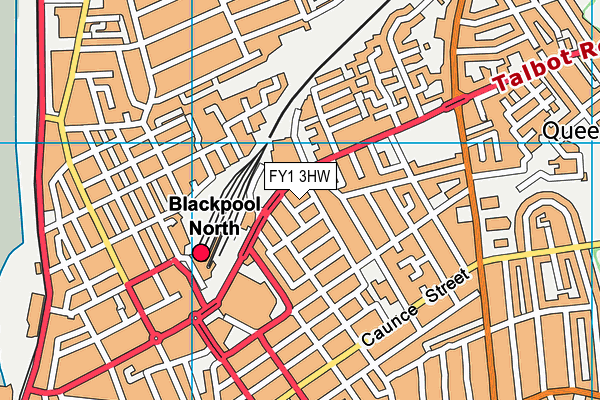 FY1 3HW map - OS VectorMap District (Ordnance Survey)