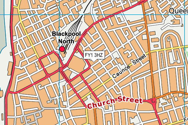 FY1 3HZ map - OS VectorMap District (Ordnance Survey)