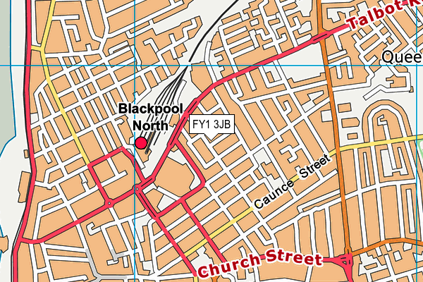 FY1 3JB map - OS VectorMap District (Ordnance Survey)