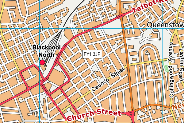 FY1 3JP map - OS VectorMap District (Ordnance Survey)