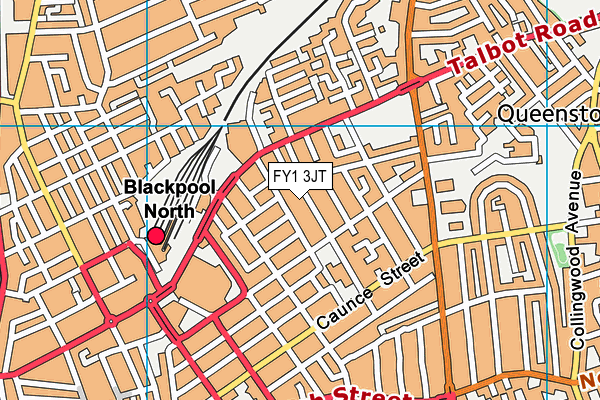 FY1 3JT map - OS VectorMap District (Ordnance Survey)