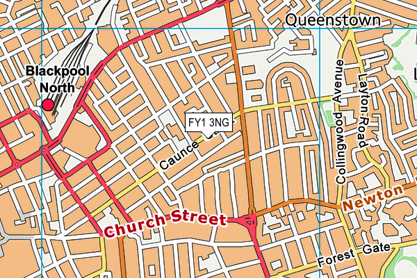 FY1 3NG map - OS VectorMap District (Ordnance Survey)