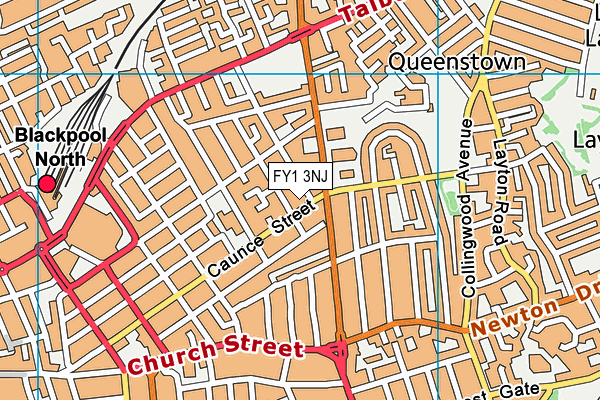 FY1 3NJ map - OS VectorMap District (Ordnance Survey)
