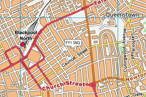 FY1 3NQ map - OS VectorMap District (Ordnance Survey)