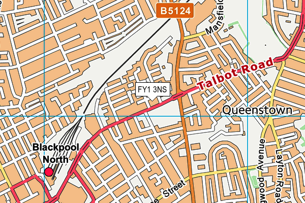 FY1 3NS map - OS VectorMap District (Ordnance Survey)