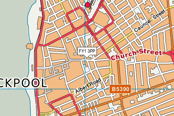FY1 3PP map - OS VectorMap District (Ordnance Survey)