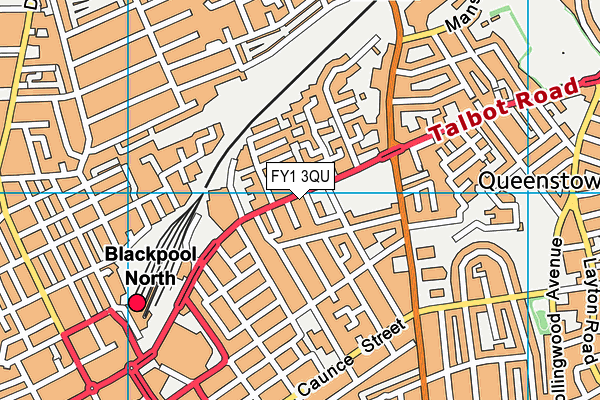 FY1 3QU map - OS VectorMap District (Ordnance Survey)