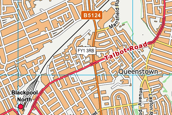 FY1 3RB map - OS VectorMap District (Ordnance Survey)