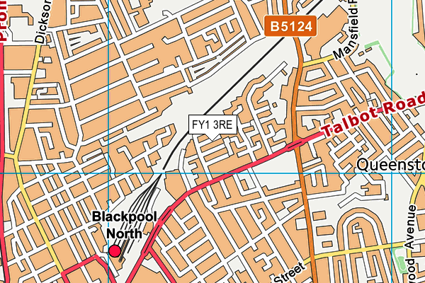 FY1 3RE map - OS VectorMap District (Ordnance Survey)