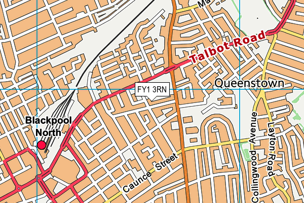 FY1 3RN map - OS VectorMap District (Ordnance Survey)