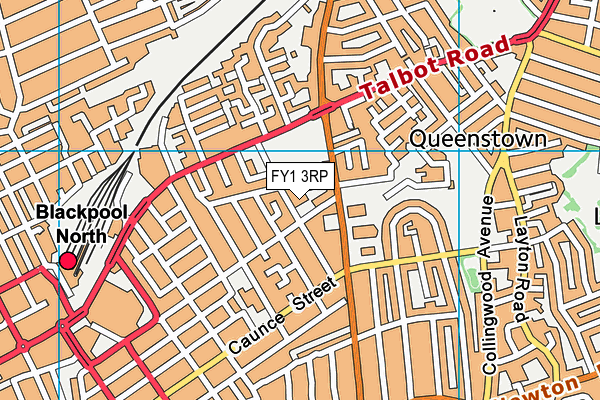 FY1 3RP map - OS VectorMap District (Ordnance Survey)