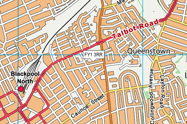 FY1 3RR map - OS VectorMap District (Ordnance Survey)