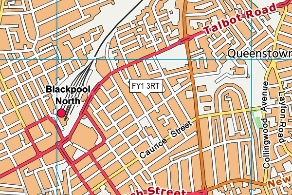 FY1 3RT map - OS VectorMap District (Ordnance Survey)