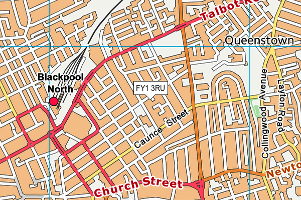 FY1 3RU map - OS VectorMap District (Ordnance Survey)