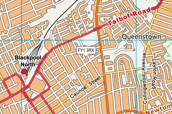 FY1 3RX map - OS VectorMap District (Ordnance Survey)