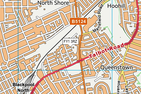 FY1 3RZ map - OS VectorMap District (Ordnance Survey)