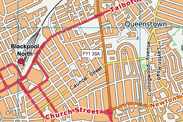 FY1 3SA map - OS VectorMap District (Ordnance Survey)