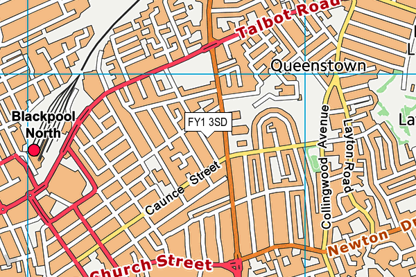 FY1 3SD map - OS VectorMap District (Ordnance Survey)