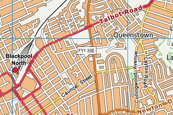 FY1 3SE map - OS VectorMap District (Ordnance Survey)