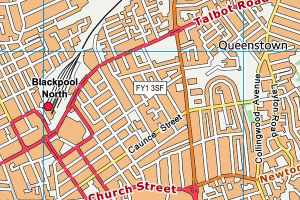 FY1 3SF map - OS VectorMap District (Ordnance Survey)