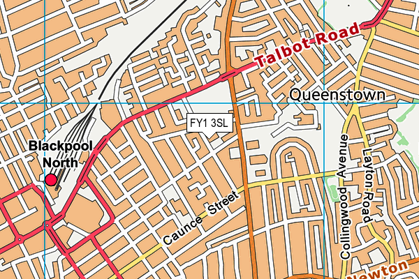 FY1 3SL map - OS VectorMap District (Ordnance Survey)