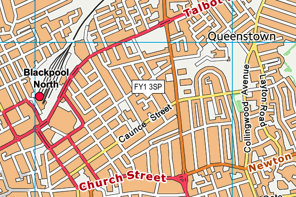 FY1 3SP map - OS VectorMap District (Ordnance Survey)