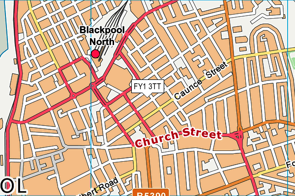 FY1 3TT map - OS VectorMap District (Ordnance Survey)
