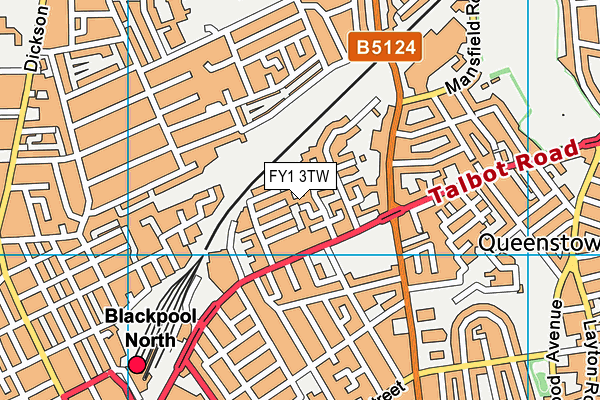 FY1 3TW map - OS VectorMap District (Ordnance Survey)