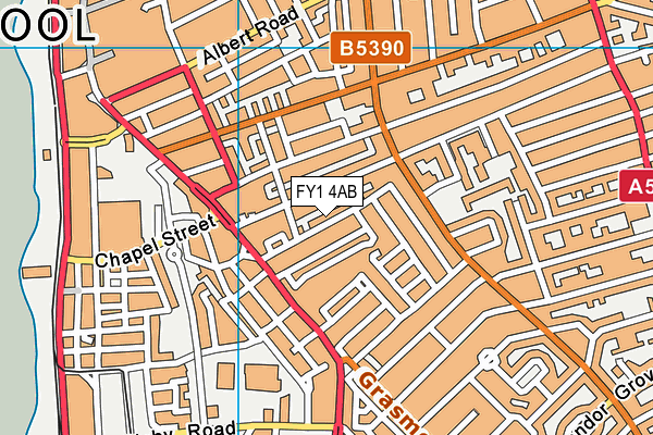 FY1 4AB map - OS VectorMap District (Ordnance Survey)