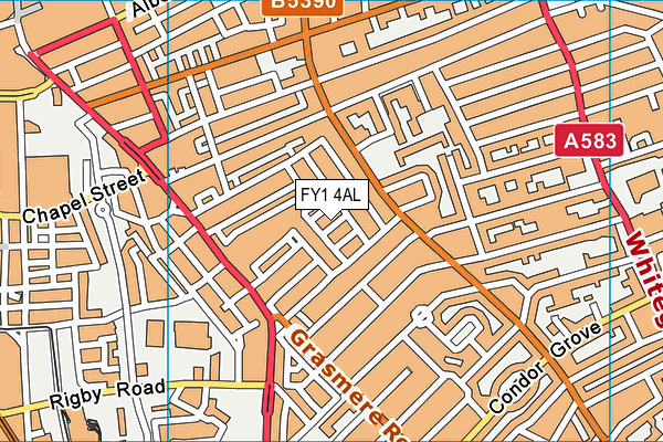 FY1 4AL map - OS VectorMap District (Ordnance Survey)