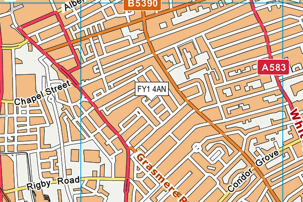 FY1 4AN map - OS VectorMap District (Ordnance Survey)