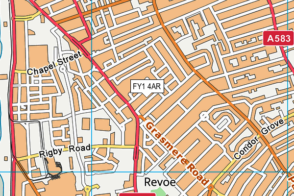 FY1 4AR map - OS VectorMap District (Ordnance Survey)