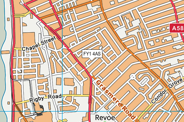 FY1 4AS map - OS VectorMap District (Ordnance Survey)
