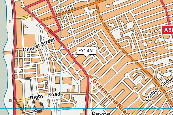 FY1 4AT map - OS VectorMap District (Ordnance Survey)