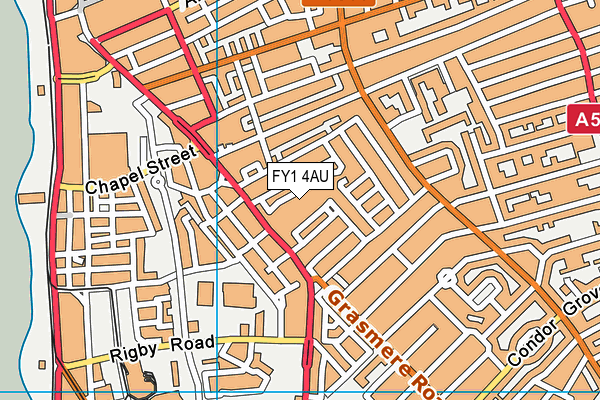 FY1 4AU map - OS VectorMap District (Ordnance Survey)