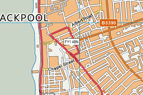 FY1 4BN map - OS VectorMap District (Ordnance Survey)