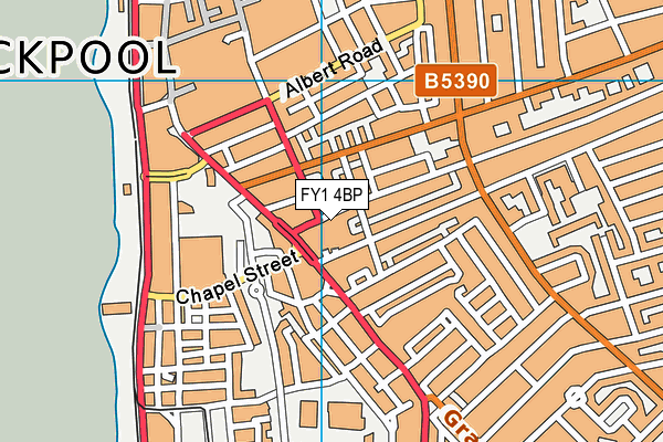 FY1 4BP map - OS VectorMap District (Ordnance Survey)