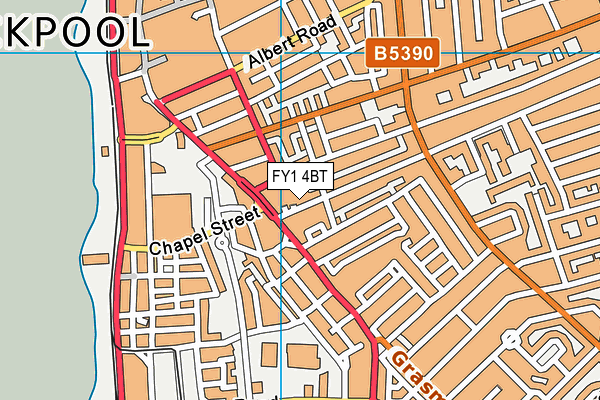 FY1 4BT map - OS VectorMap District (Ordnance Survey)