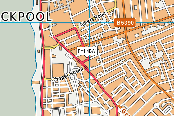 FY1 4BW map - OS VectorMap District (Ordnance Survey)