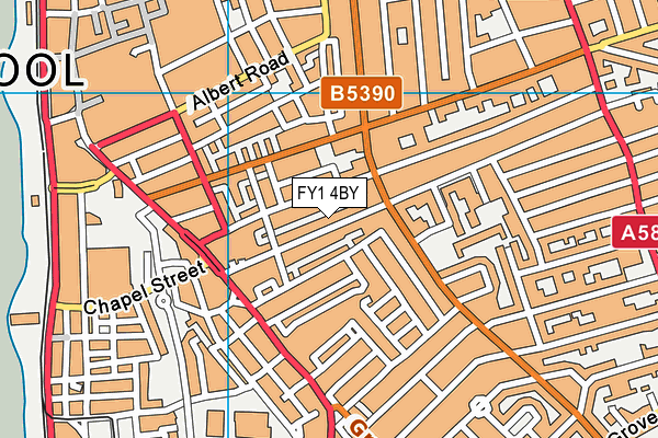 FY1 4BY map - OS VectorMap District (Ordnance Survey)