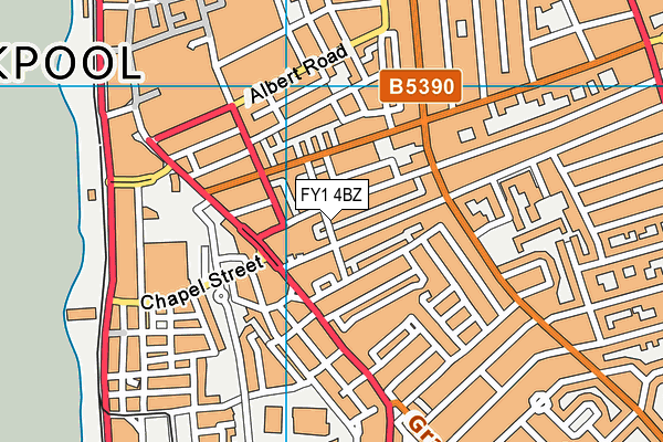 FY1 4BZ map - OS VectorMap District (Ordnance Survey)